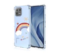 ATISIJIE Funda para Xiaomi Mi 11 Lite,para Niñas y Mujeres,Diseño de Florales Flores a Prueba de Golpe Transparente Funda para Xiaomi Mi 11 Lite-A01