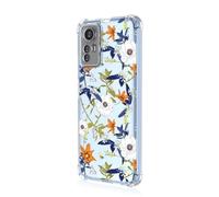 ATISIJIE Funda para Xiaomi RedMi Note 12s,para Niñas y Mujeres,Diseño de Florales Flores a Prueba de Golpe Transparente Funda para Xiaomi RedMi Note 12s-A46