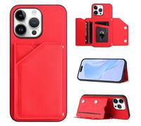 ATISIJIE Funda para Xiaomi Redmi Note 13 5G - Funda Wallet de PU Premium con Porta Tarjetas y Soporte,Funda Slim Folio para Xiaomi Redmi Note 13 5G,Protección Antiimpacto y Elegante-Rojo
