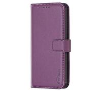 ATISIJIE para Samsung Galaxy A51 4G/M40S/A515F Funda,Premium Leather PU Billetera Carcasa Libro de Cuero,con[Ranuras y Tarjetas][Cierre Magnético][Funda movil] Flip Protector Telefono-Morado Oscuro