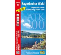 ATK100-11 Bayerischer Wald (Amtliche Topographische Karte 1:100000): Deggendorf, Passau, Bad Kötzting, Großer Arber