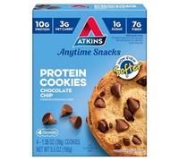 Atkins Galletas de proteína con chispas de chocolate, 4 unidades