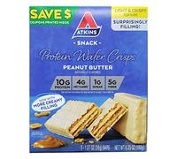 Atkins Mantequilla de maní con proteína crujientes - 5 bares, bajo en carbohidratos, sin azúcar añadido