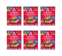 Atkins Strong Barras de proteínas, masa de galletas con chispas de chocolate, alta fibra, bajas en carbohidratos netos, 4 unidades (paquete de 6)
