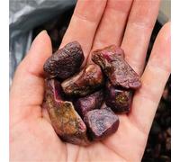 AtkitS Cristal de corindón Rojo Natural Cristal de Madagascar decoración del hogar(100g)