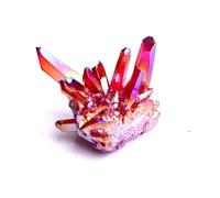 AtkitS meditación Decoración de espécimen Mineral de Color galvanizado de racimo de Cristal Natural (Color : Red, Size : 100g)