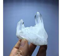 AtkitS meditación Decoración de espécimen Mineral de Color galvanizado de racimo de Cristal Natural (Color : White, Size : 50g)