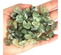 AtkitS meditación Minerales Naturales de la decoración de la Piedra del Cristal del Cuarzo de la UVA Verde de Prehnita Natural