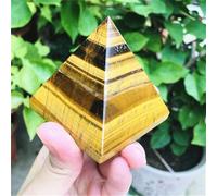 AtkitS Pirámide curativa de Cuarzo Ojo de Tigre, Punto de Cristal Triangular Mineral Natural (Size : About 3.5cm)