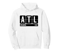 ATL Atlanta Georgia USA - Recuerdo de Viaje, Color Blanco Sudadera con Capucha