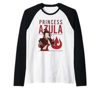 ATLA Princess Azula Portrait Anime Style Cartoon TV Show Camiseta Manga Raglan