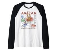 ATLA Team Avatar We're in This Together Collage Cartoon Camiseta Manga Raglan