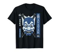ATLA Zuko Blue Spirit Mask with Chinese Text Retro Cartoon Camiseta