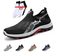 Atlacoast-Jarv Cooling Comfort Sneaker for Men, Atlacoast Shoes for Men, Lightweight Anti-Slip & Breathable Walking Shoes (Black,46)