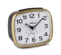 Atlanta Despertador de Cuarzo sin Tic-TAC, con luz Snooze analógico Dorado - 2142-9