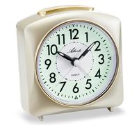 Atlanta Despertador sin tictac silencioso con luz Snooze Crescendo Cuarzo analógico - 2128 (Dorado)