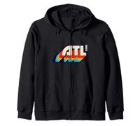 Atlanta Georgia ATL Vintage Retro 1970s 1980s Tipografía Sudadera con Capucha