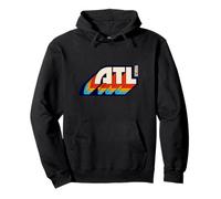 Atlanta Georgia ATL Vintage Retro 1970s 1980s Tipografía Sudadera con Capucha