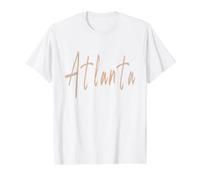 Atlanta Georgia Diseño Elegante Vintage Camiseta gráfica económica, Hombre, Blanco, L