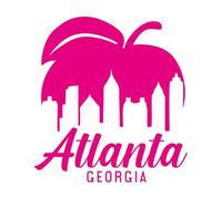 Atlanta, Georgia, Estados Unidos de América Calcomanías de pared 72x78.2cm No daña la superficie de la pared Rosa roja