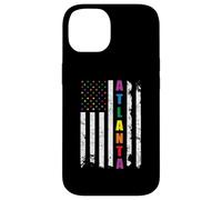 Atlanta Georgia LGBTQ Gay Pride Month American Flag Rainbow Carcasa para iPhone 14