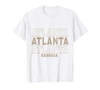 Atlanta Georgia Vintage Camiseta gráfica económica, Hombre, Blanco, XL
