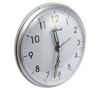 Atlanta Radio Despertador Cuarzo Color Plateado Esfera Blanca Plástico