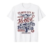 Atlantic City NJ Hotrod - Diseño Vintage para Coche y Motocicleta Camiseta