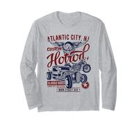 Atlantic City NJ Hotrod - Diseño Vintage para Coche y Motocicleta Manga Larga