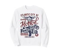 Atlantic City NJ Hotrod - Diseño Vintage para Coche y Motocicleta Sudadera