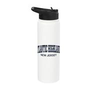 Atlantic Highlands New Jersey Distressed Arch Stainless Steel Insulated Water Bottle