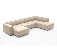 Atlantic Home Collection Bulky Paisaje residencial, Tela, Beige, 195 x 324 x 70 cm