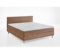 Atlantic Home Collection Cama con Base integrada, Incluye somier y colchón de núcleo de muelles, Poliuretano, Color Caramelo, 160 x 200 cm