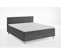 Atlantic Home Collection Cama de Madera con Rejilla y colchón de muelles, 160 x 200 cm, Color Gris Oscuro