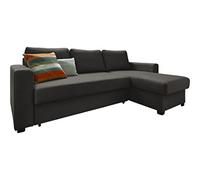 Atlantic Home Collection Dublin Sofá Cama con arcones de Almacenamiento, de poliéster, en Forma de L, Antracita