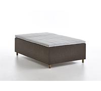 Atlantic Home Collection Hana Cama con Base integrada con colchón de muelles ensacados, 90 x 200 cm, marrón