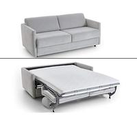 Atlantic Home Collection Limone Sofá Cama con Acolchado, Gris Claro