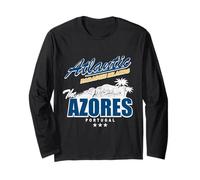 Atlantic Paradise Islands Azores Portugal Vintage Travel Manga Larga