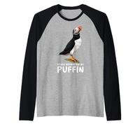 Atlantic Puffin Muffin Seabird Easily Distracted By Puffin Camiseta Manga Raglan