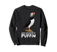 Atlantic Puffin Muffin Seabird Easily Distracted By Puffin Sudadera