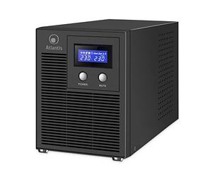 Atlantis A03-HP3003P Sistema de alimentación ininterrumpida Onda sinusoidal Pura 2000VA 1400W Line Interactive, Pantalla LCD, USB-HID, 6 Salidas IEC, 2 baterías 12V 9Ah, RS232, Ranura SNMP, Software