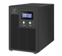Atlantis A03-HP4003PXLN Grupo de interrupción ininterrumpida de 36,6 dBA, onda sinusoidal pura, 3000 VA, 2100 W, línea interactiva, pantalla LCD, USB-HID, 3 IEC + 2 schukos, RS232, Ranura SNMP, 4