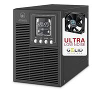 Atlantis A03-OP1002XLN UPS Sistema de alimentación ininterrumpida Online Doble conversión Onda sinusoidal Pura 88% más silencioso 1000VA 700W, 23,6 dbA, USB, 2 Schuko + 1 IEC, Ranura SNMP, 2x12V 9Ah