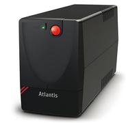Atlantis A03-X1000 UPS Sistema de alimentación ininterrumpida, Onda Pseudo-sinusoidal 750VA 375W Line Interactive, 2 Tomas Schuko, Cable de alimentación Integrado, 1 batería 12V - 4.5Ah
