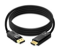 ATLANTIS A04-DP_HDMI-18 Cable Adaptador Display Port (DP) a HDMI, 4K 1080p 60Hz Macho a Hembra conectar PC/Notebook/Mac con Salida Display Port a Monitor,Proyector con Entrada HDMI. Cable de 1,8 m.