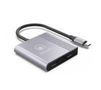 ATLANTIS A04-TC_2HDMI+ Adaptador Dual Monitor USB C Type C a 2xHDMI, 1080p 60 Hz,Permite conectar un portátil con Salida USB C a Doble Monitor proyector con Entrada HDMI.Cable de 18 cm