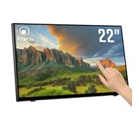 Atlantis A05-T22A-VHDM Monitor táctil de 22 Pulgadas, Pantalla táctil de 10 toques, Full HD 1920x1080, HDMI VGA DP, inclinable 15°-50°, Cristal Protector 7H, Contraste 1000:1,Ángulo 178/178, Vesa 100