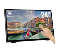 Atlantis A05-T24A-VHDM Monitor táctil de 24 pulgadas, pantalla táctil de 10 toques, Full HD 1920x1080, HDMI VGA DP, inclinable 15°-70°, cristal protector 7H, contraste 3000:1, Ángulo 178/178, Vesa 100