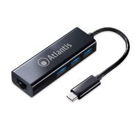 ATLANTIS Adaptador A04-tc_LAN+HB de USB Type_c a LAN + USB 3.0 de 3 Puertos