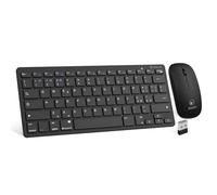 Atlantis Argo 900Pro Combo KIT Mini Ultraslim + Ratón - RF inalámbrica + Bluetooth, QWERTY 78 teclas Tecla de chocolate, para PC/Notebook/Smartphone/Tablet/iOS/Android, negro